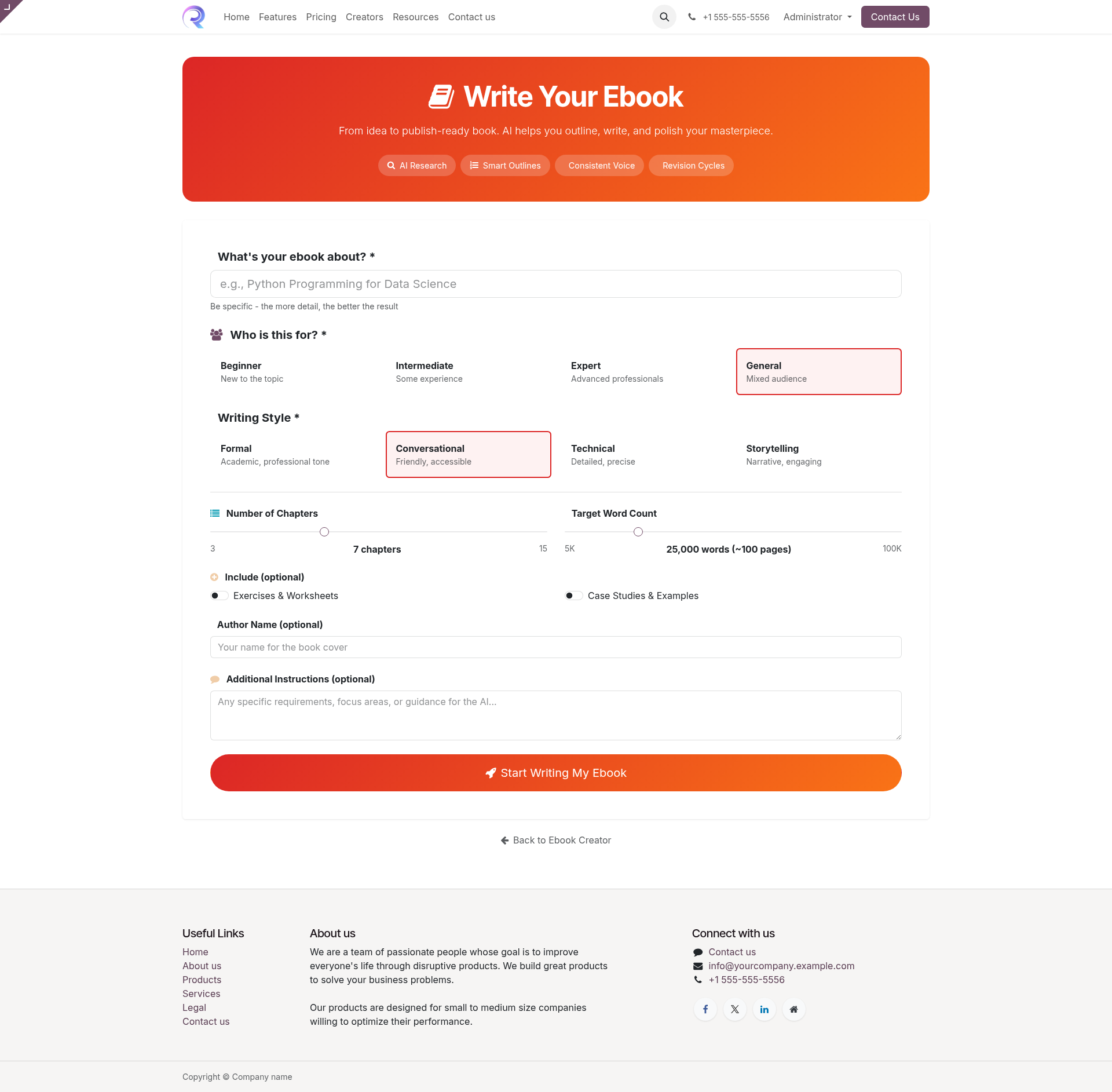 Ebook Creation Wizard